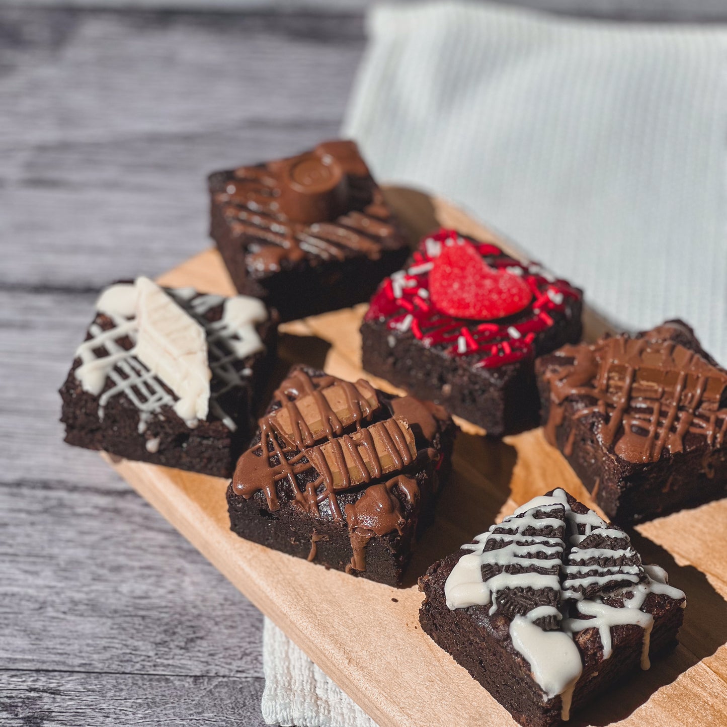 Chocolate Brownies with Assorted Toppings