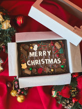 Load image into Gallery viewer, Merry Christmas Chocolate Brownie Slab
