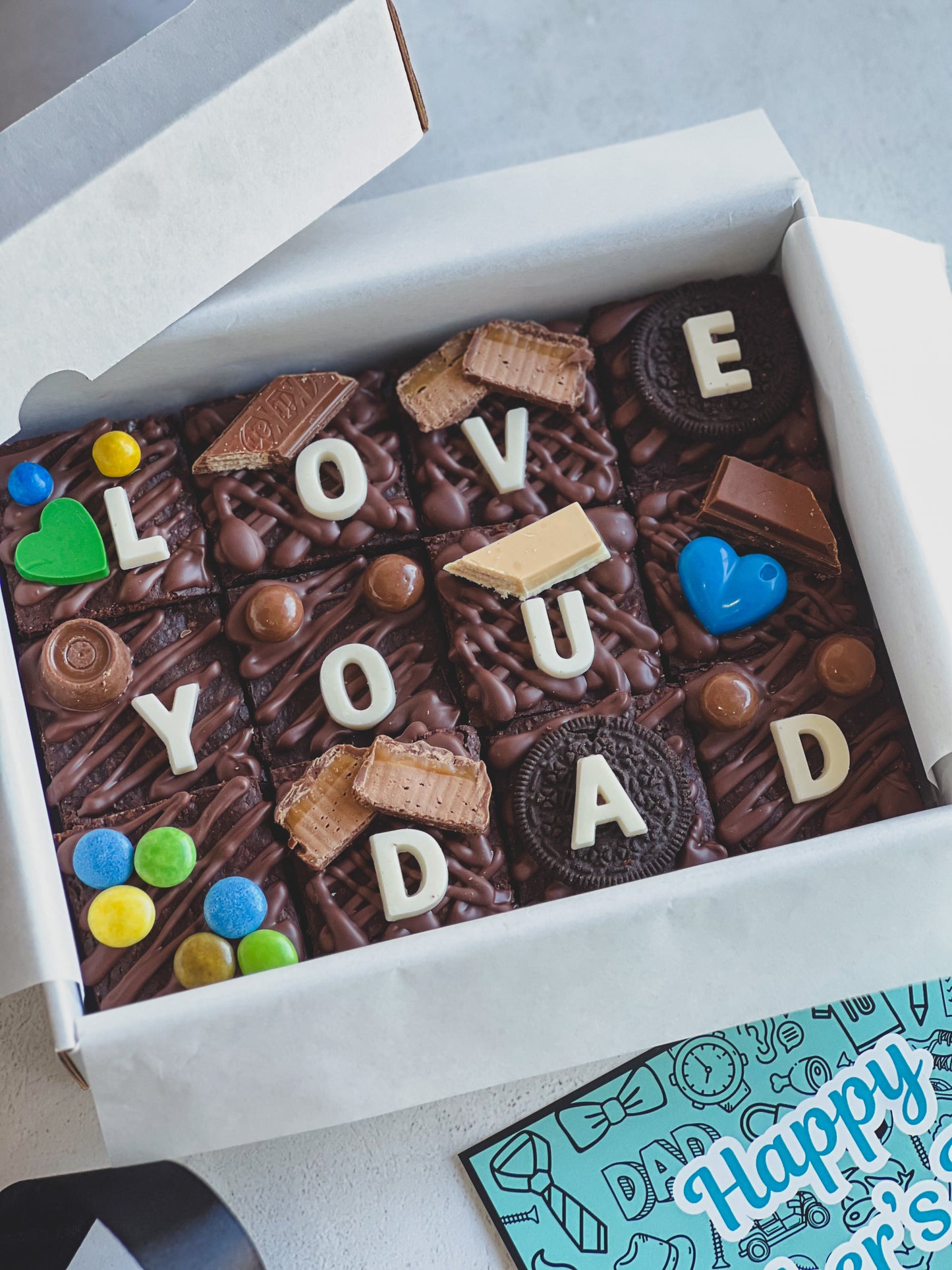 Father's Day Chocolate Brownies - Love You Dad