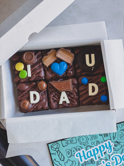 Father's Day Chocolate Brownies - Love You Dad
