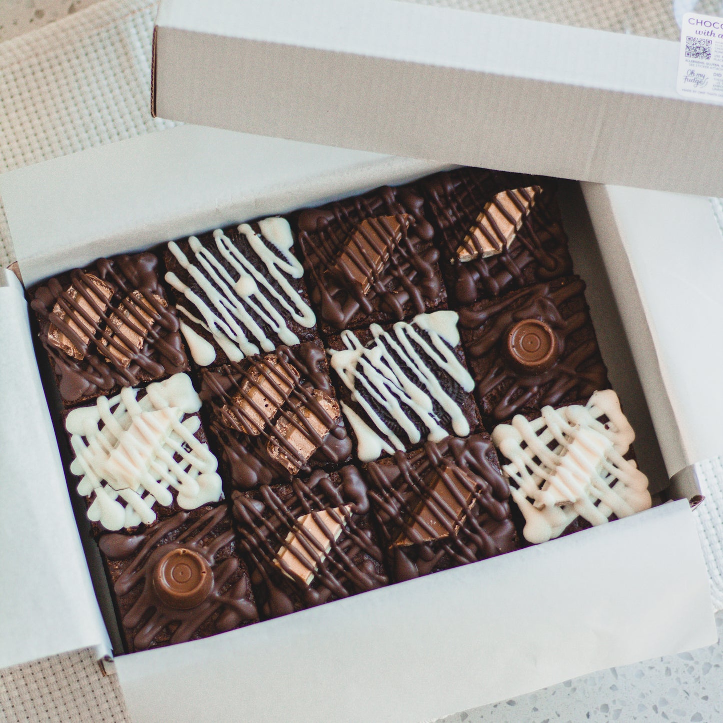 Chocolate Brownies with Classic Toppings (Freezer Friendly)