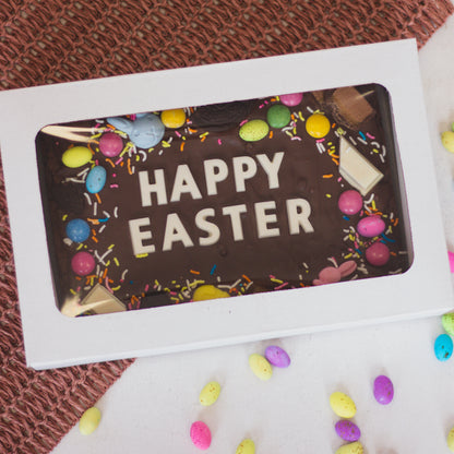 Happy Easter Chocolate Brownie Slab